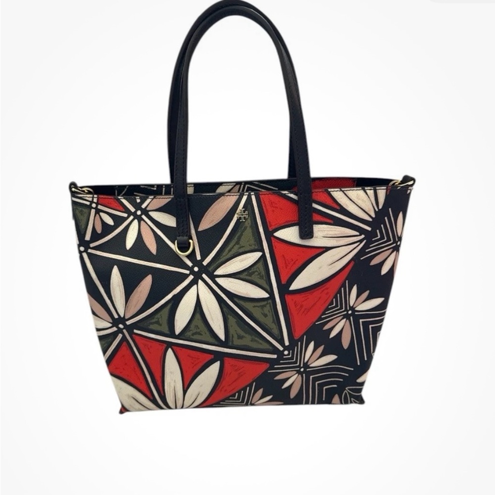 Tory Burch Blue and Red Pottery Pattern handbag